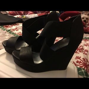 Shoes Black Wedges 7 1/2M
